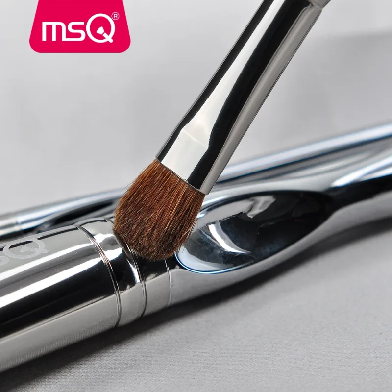 MSQ ใหม่ Professional 11 ชิ้นชุดแปรงแต่งหน้าอายแชโดว์คลาสสิก Lip Foundation แปรงแต่งหน้าแพะ/ม้าผม PVC Handle — image 4