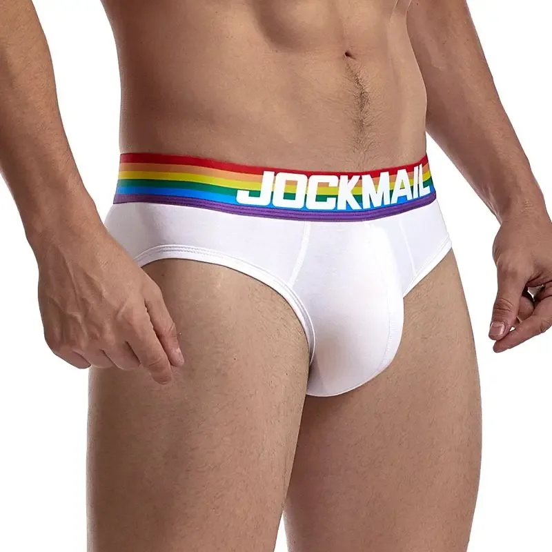 Jockmail Sexy Men's Underwear Briefs Cotton Low Rise Underpant Net yarn Lace, Breathable Summer Shorts calzoncillos hombre slip — image 9