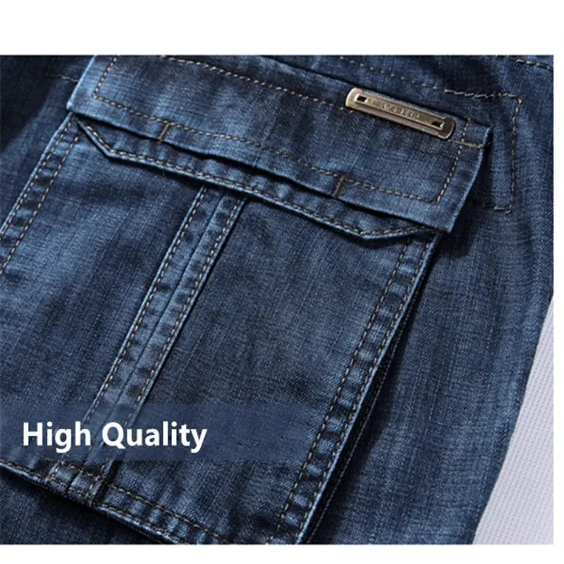 Cargo Jeans Herre Stor størrelse 29-40 42 44 Casual Jeans med flere lommer Herretøj 2023 Denim Jeansbukser til mænd