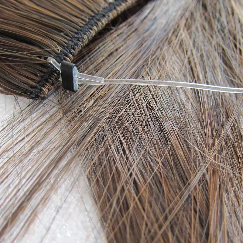 Jeedou Wavy Hair Extension Elasticity Invisible Wire Fish Line One Piece No Clips Synthetic Hairpieces Ombre Color For Ladies — image 6