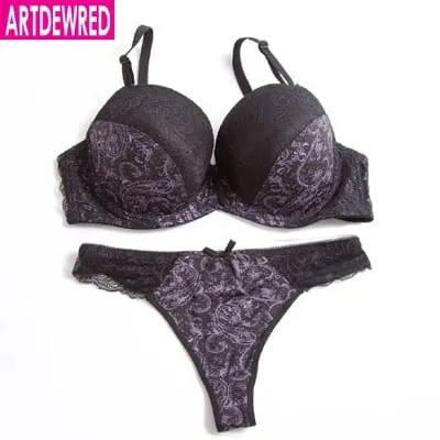 Original authentic high grade push up bra thong sets bras for women underwear bra set lace sexy lingerie panty female underwear — image 8