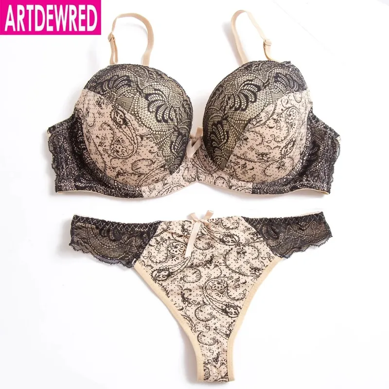 Original authentic high grade push up bra thong sets bras for women underwear bra set lace sexy lingerie panty female underwear — image 6