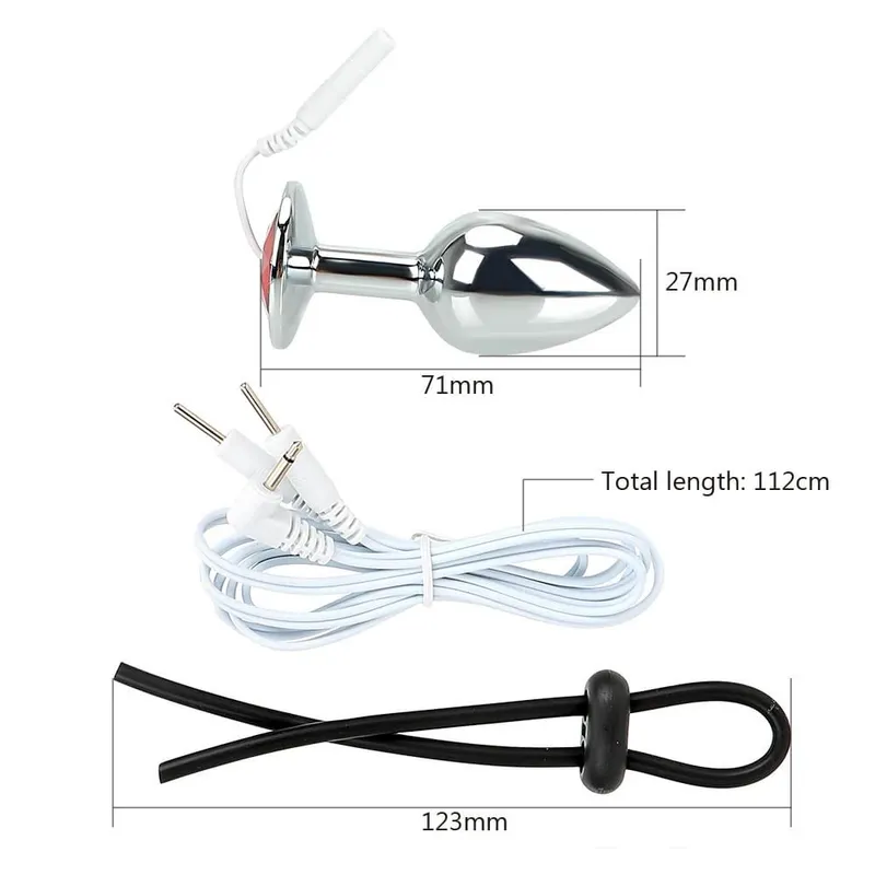 Anneau de pénis à choc électrique, Plug Anal pour hommes, exercice de coq, dilatateur de fesses, pinces à tétons, stimulateur médical, jouets sexuels pour adultes de 18 ans
