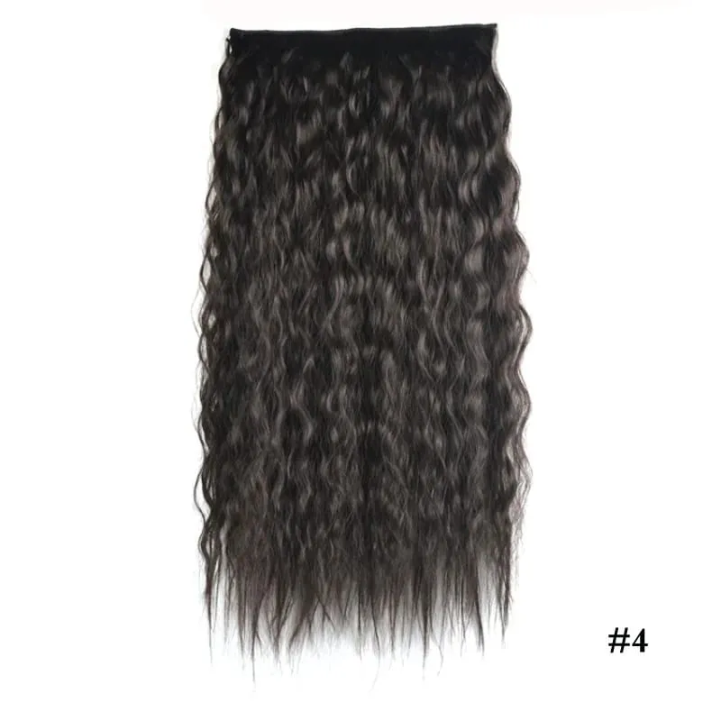 Jeedou Synthetic Clip-in One Piece Hair Extension Vibrant Gradient Kinky Curly Stylish Hairpieces for Nightclub Party Cosplay