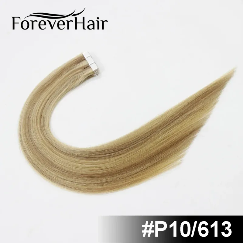 2.0 g/pc 20 "20 pièces Remy bande dans les Extensions de cheveux couleur Piano sans couture peau droite trame Extensions de cheveux humains — image 12