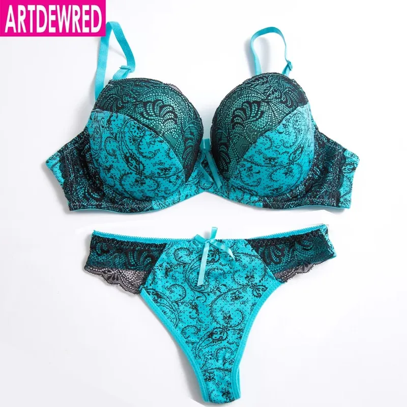 Original authentic high grade push up bra thong sets bras for women underwear bra set lace sexy lingerie panty female underwear — image 2
