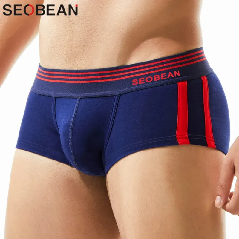 Men's Breathable Cotton Boxer Briefs U-Convex Pouch Low-Waist Comfortable Stretch Soft Underwear for Daily Casual 3256810339324873 — image 1