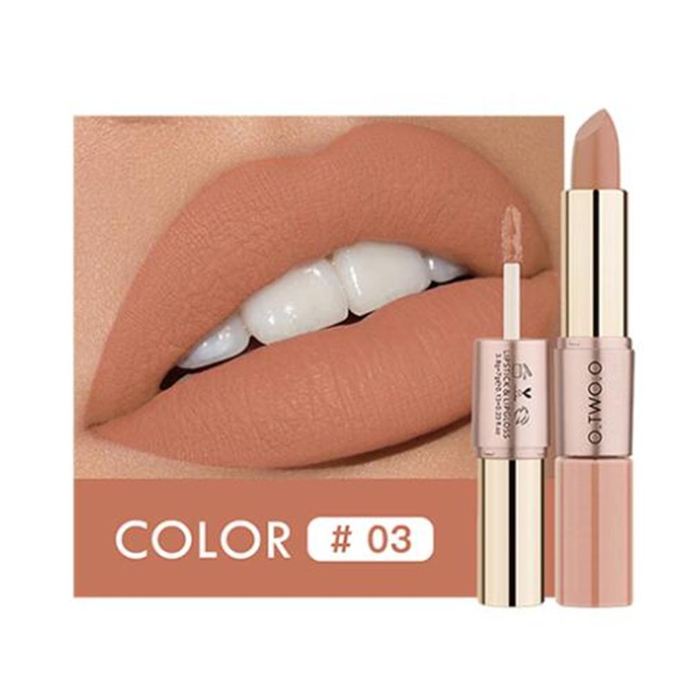 O.TWO.O 2 in 1 Matte Lipstick Lip Gloss Cosmetics Waterproof Pintalabios Batom Mate Lips Makeup Rouge 12 Colors Lip Stick — image 9