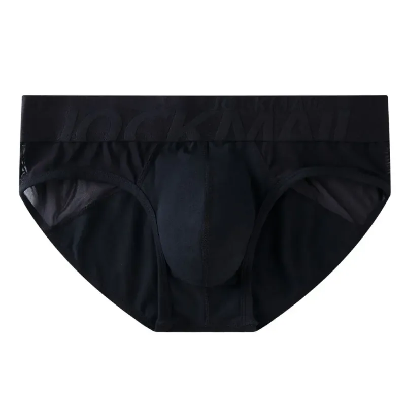 Jockmail Sexy Men's Underwear Briefs Cotton Low Rise Underpant Net yarn Lace, Breathable Summer Shorts calzoncillos hombre slip — image 18