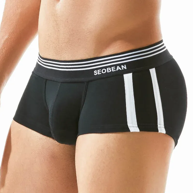 Men's Breathable Cotton Boxer Briefs U-Convex Pouch Low-Waist Comfortable Stretch Soft Underwear for Daily Casual 3256810339324873 — image 2