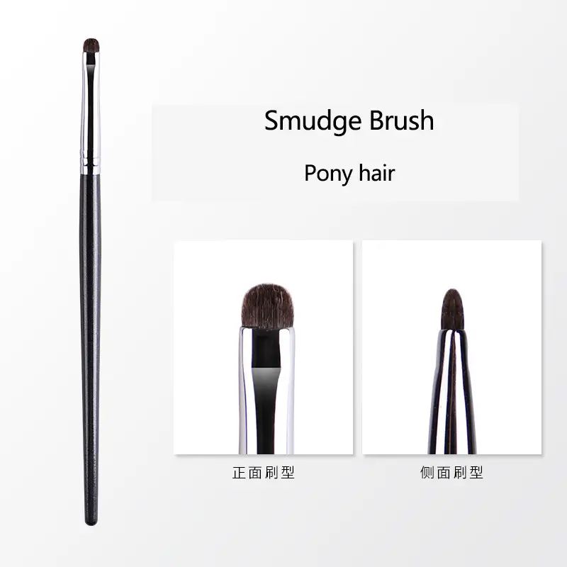 1pc Pony hair Pro Small Smudge Makeup brushes Eyeshadow Make up brushes Precision detail Eye shadow essential cosmetic tools — image 1