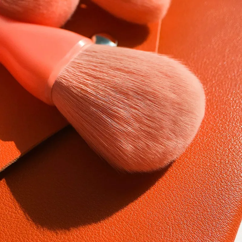 Sada štětců na make-up 10ks oranžová/růžová/modrá/zelená oční stíny štětec na make-up štětec na make-up Natural hair Foundation Powder Blusher