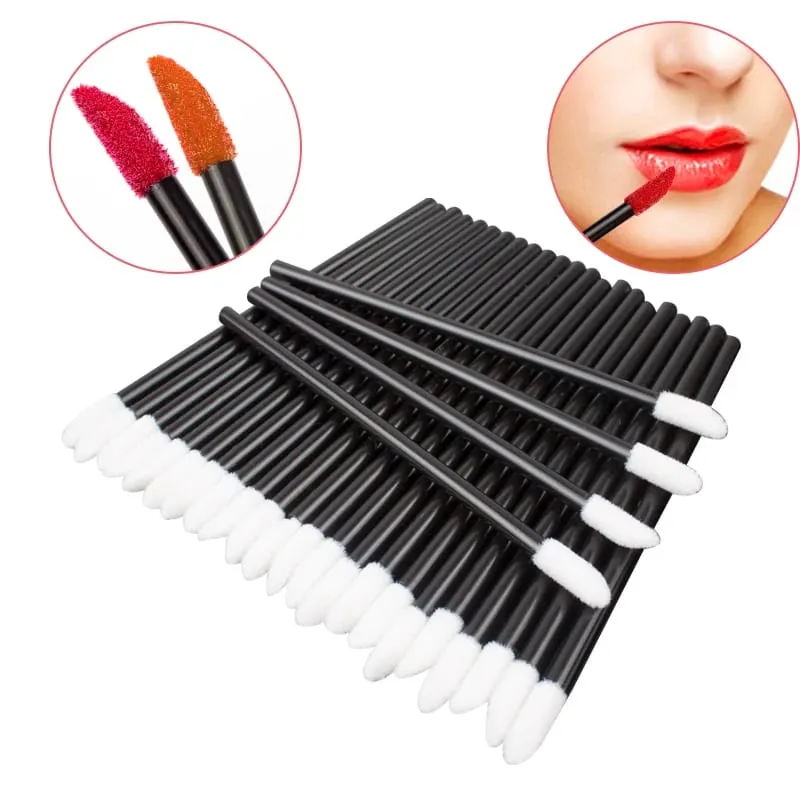 Pukal 50/500/2000Pcs Berus Bibir Aplikator Profesional Borong Tongkat Gincu Wanita Berus Gloss Bibir Aksesori Alat Solek