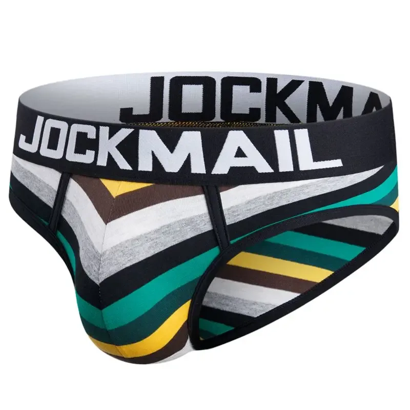 Jockmail Sexy Men's Underwear Briefs Cotton Low Rise Underpant Net yarn Lace, Breathable Summer Shorts calzoncillos hombre slip — image 30