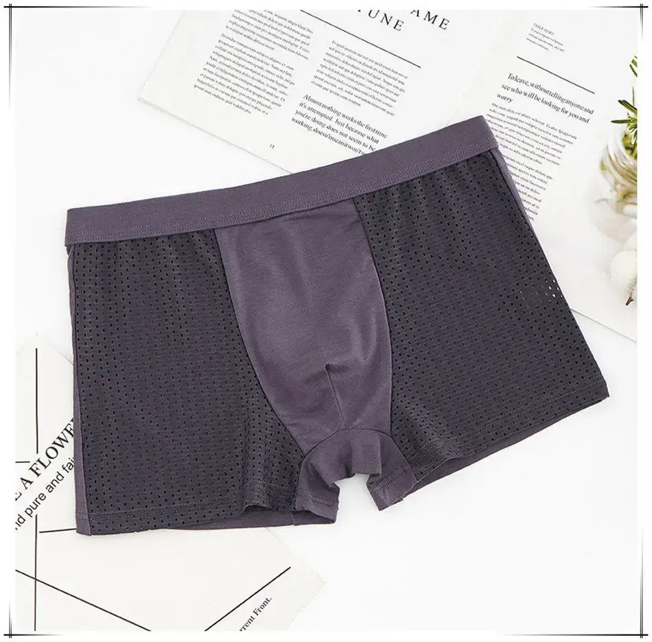 8 pcs/Lot sous-vêtements Boxer shorts hommes caleçons hommes maille été homme sexy pochette chaude culottes grandes tailles 5xl 6xl 7xl 8xl troncs