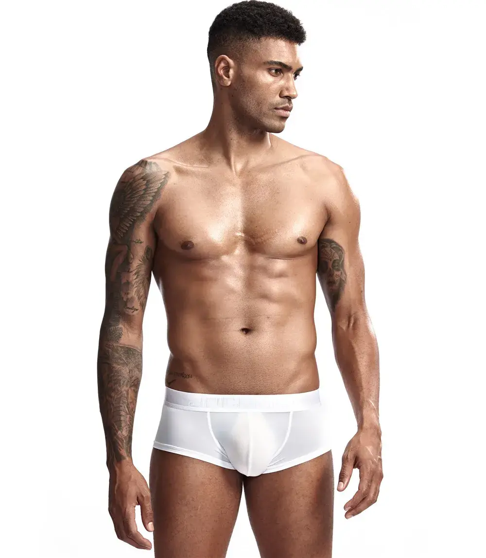 Jockmail Mens Panties Sexy Boxer Translucent Seamless Hombre Ice Silk Calcinhas New Brazilian Underwear Funny Lenceria De Hombre