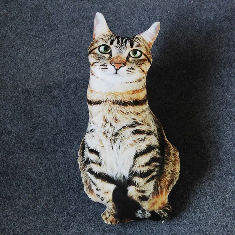 50cm Lifelike Plush Cat Pillow Stuffed 3D Print Animal Cat Throw Pillow Dekorasyon ng Bahay Regalo para sa mga Tao sa Kotse — image 4