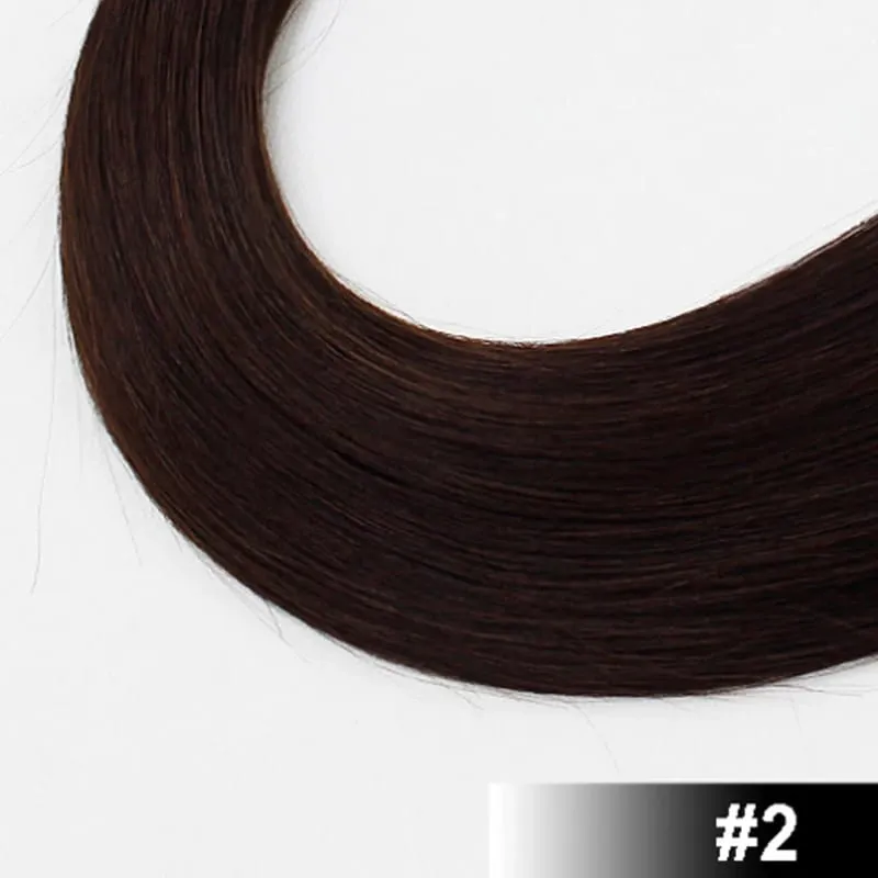 Remy Hair 1g/s 12-28 inch Real Remy Flat Tip Human Hair Extension Silky Straight Dark Brown Pre Bonded Keratin Fusion Hair — image 9