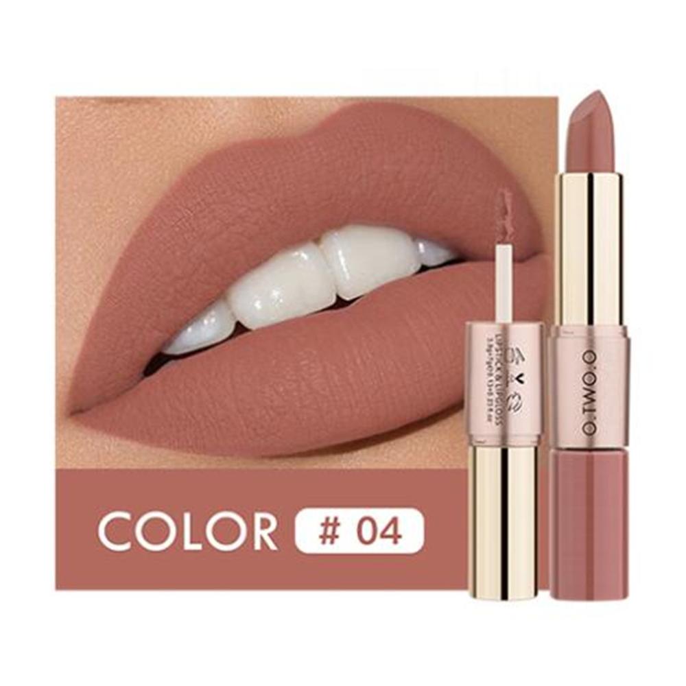 O.TWO.O 2 in 1 Matte Lipstick Lip Gloss Cosmetics Waterproof Pintalabios Batom Mate Lips Makeup Rouge 12 Colors Lip Stick — image 12