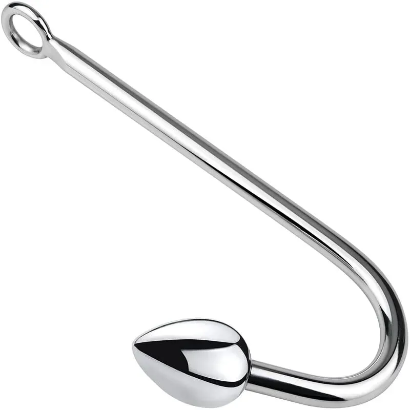 Small medium large 3 balls set metal anal hook beads head butt plug dilator prostate massager insert bdsm sex toy for male — image 3