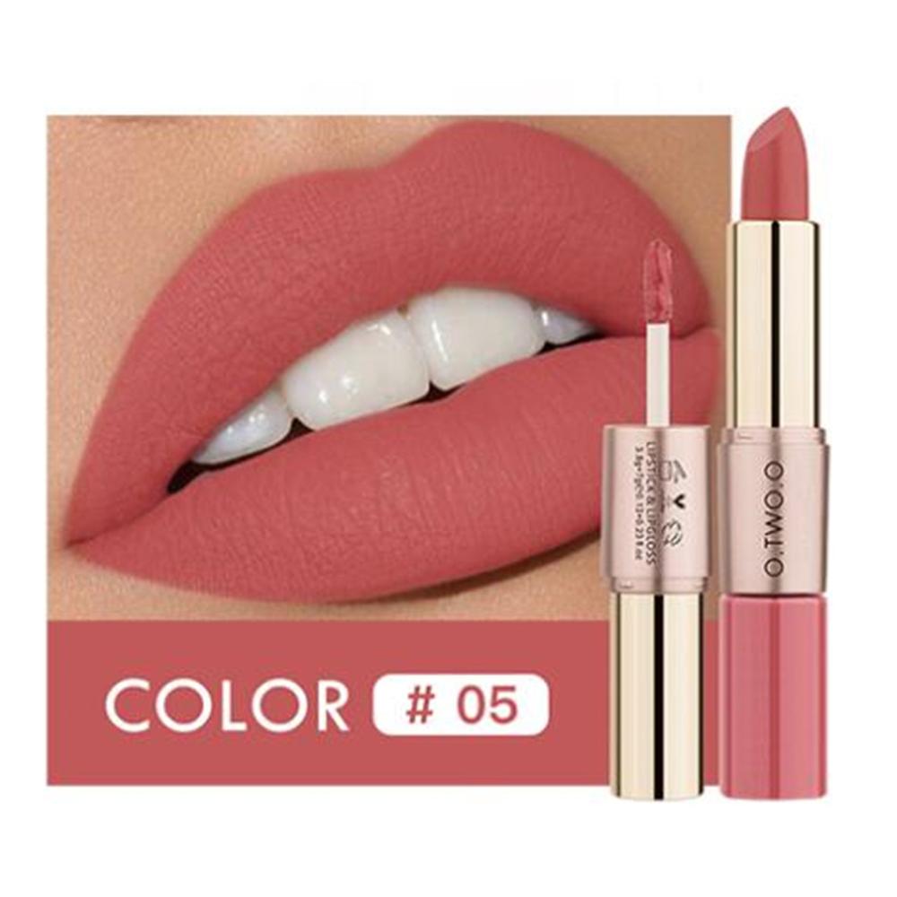 O.TWO.O 2 in 1 Matte Lipstick Lip Gloss Cosmetics Waterproof Pintalabios Batom Mate Lips Makeup Rouge 12 Colors Lip Stick — image 13