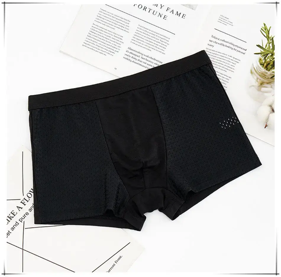 8 pcs/Lot sous-vêtements Boxer shorts hommes caleçons hommes maille été homme sexy pochette chaude culottes grandes tailles 5xl 6xl 7xl 8xl troncs