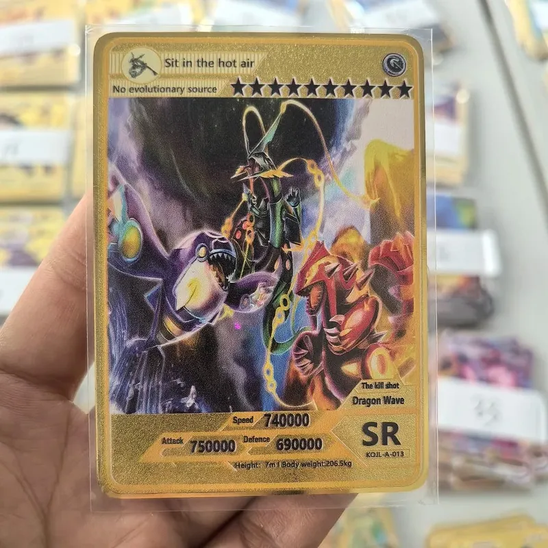 10000HP Charizard Vmax Pokemon การ์ดโลหะการ์ดภาษาอังกฤษ Arceus GX Vstar V Golden Limited เด็กของขวัญเกม Battle Collection การ์ด