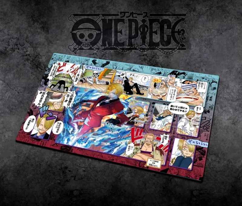 60*35cm Anime One Piece OPCG GAME Card Siri Komik PlayMat Empat Maharaja Baharu Mengajar Shankusu Buggy Luffy Mainan Koleksi Helikopter — image 22