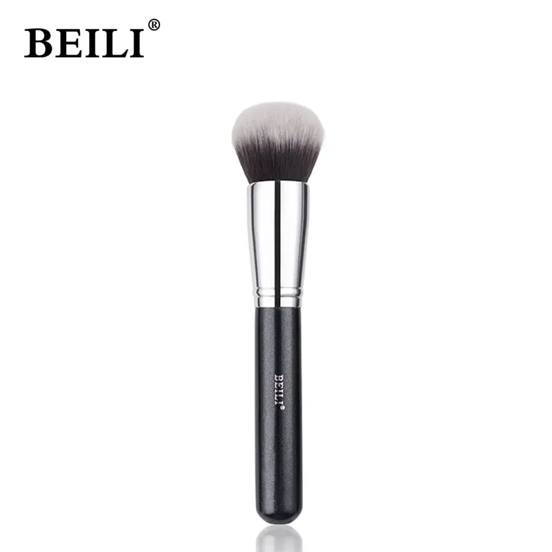 Black Foundation Make up Brush Cream Foundation buffing Makeup Brush Big Foundation Brush Synthetic Hair Face Makeup Tool — image 7