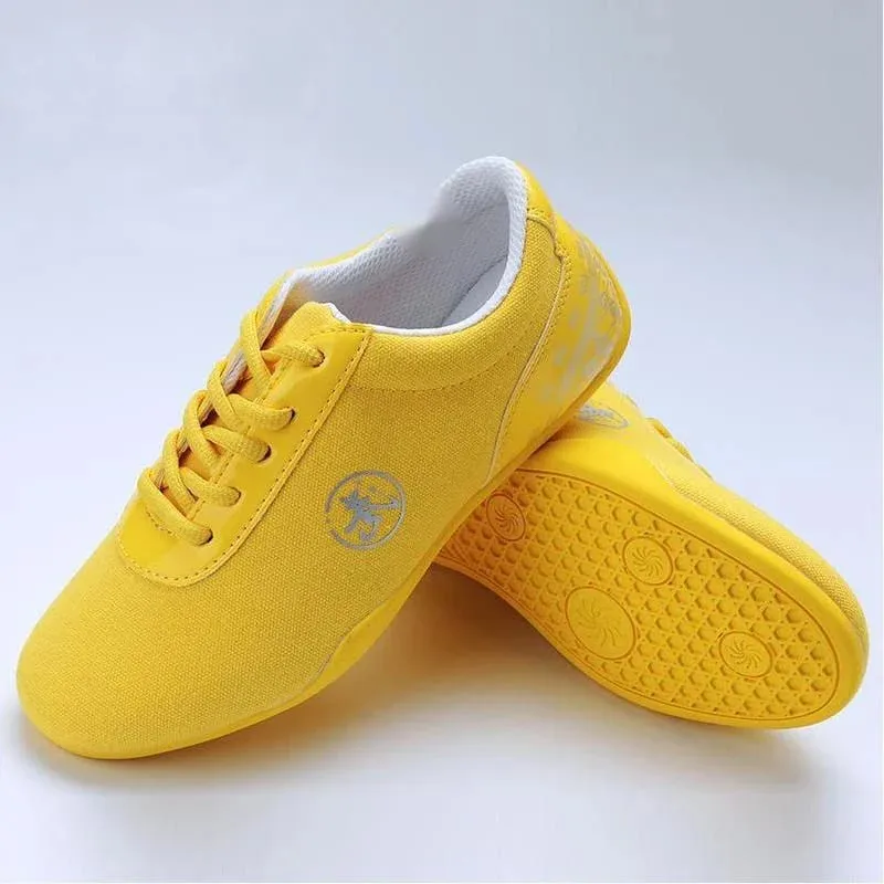Men Women Sport Martial Arts Kung Fu Shoes Lace Up Man Canvas Tai Chi Sneakers White Black Blue Ladies Wushu Sneakers Rubber — image 4