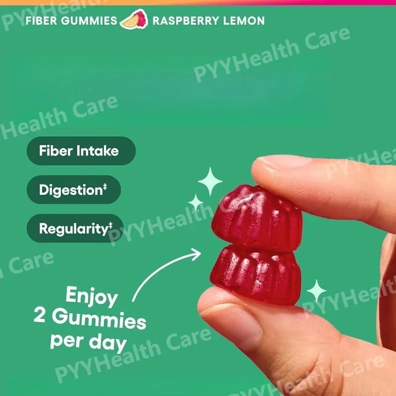 Fiber Gummies for Digestive Health and Regularity - Raspberry Lemon Flavor Natural Chicory Root Prebiotic Fiber - Daily Gummy — image 4