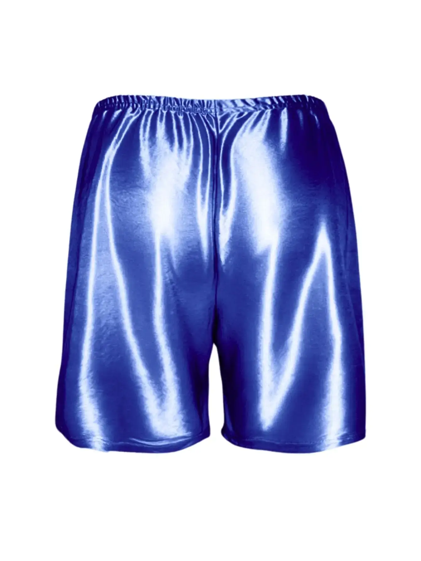 1Pc Semi Sheer Men Underwear Ice Silk Metallic Glossy Sleeper Pants Elastic Band Design Comfortable Casual Sexy Sleepwear Shorts — image 7