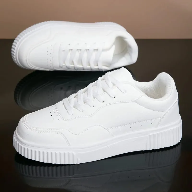 Unisex Sneakers Casual Board Shoes Men Chunky Platform Footwear Women Classic Lace Up Skate Shoes Lightweight Trendy Sneakers — image 3