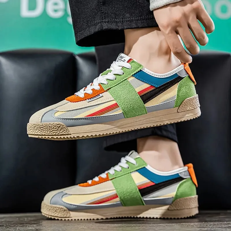[Men's Skate Sneakers] Sneakers - Men's New Spring/Autumn Skate Shoes - Classic and Versatile - Fashionable and Trendy - Suitable for Daily Wear and Outdoor Leisure - Ideal as Birthday Gifts Christmas Gifts and Halloween Gifts