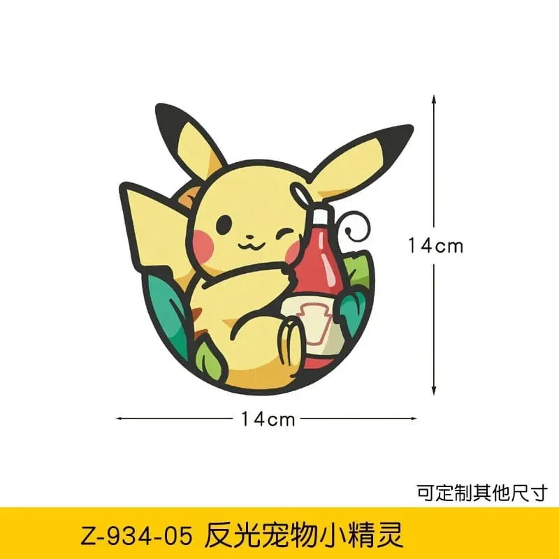 20 stylů Pokémon samolepky na auto Anime postava Pikachu Gengar Eevee Charmander Roztomilá kreslená panenka Kreativní samolepka Dárky k narozeninám
