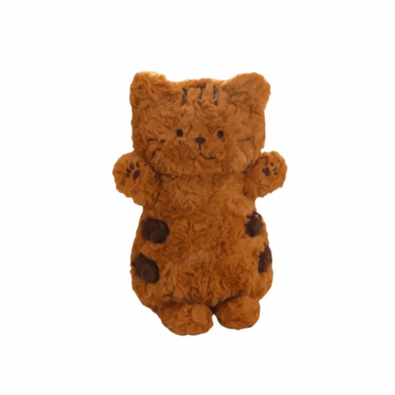 Cute Big Eyes Cat Plush Toy Soft Lifelike Kitten Simulation Black Cat Plush Doll 22cm Lovely Brown Cat Plush Doll Birthday Gift