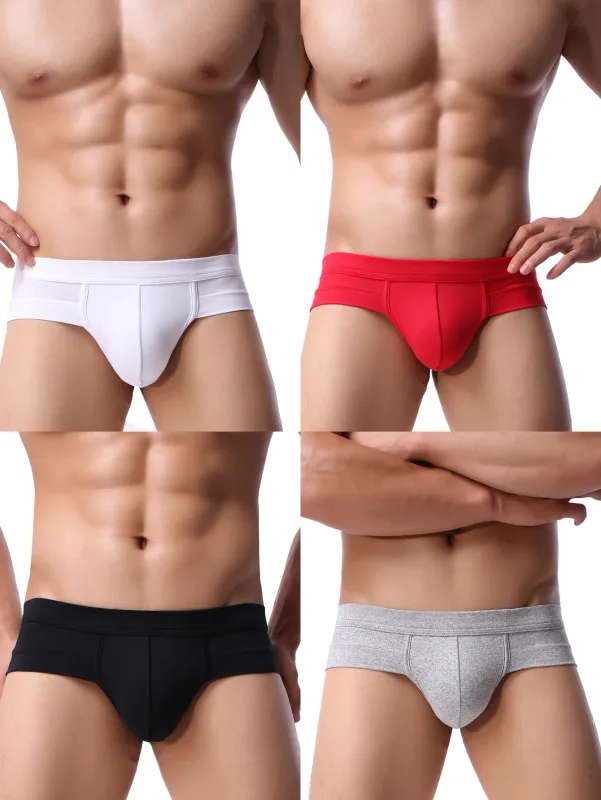 Men's U-convex briefs trendy shorts low waist fashionable trousers pants breathable anti-stuffy comfortable light ski — image 15