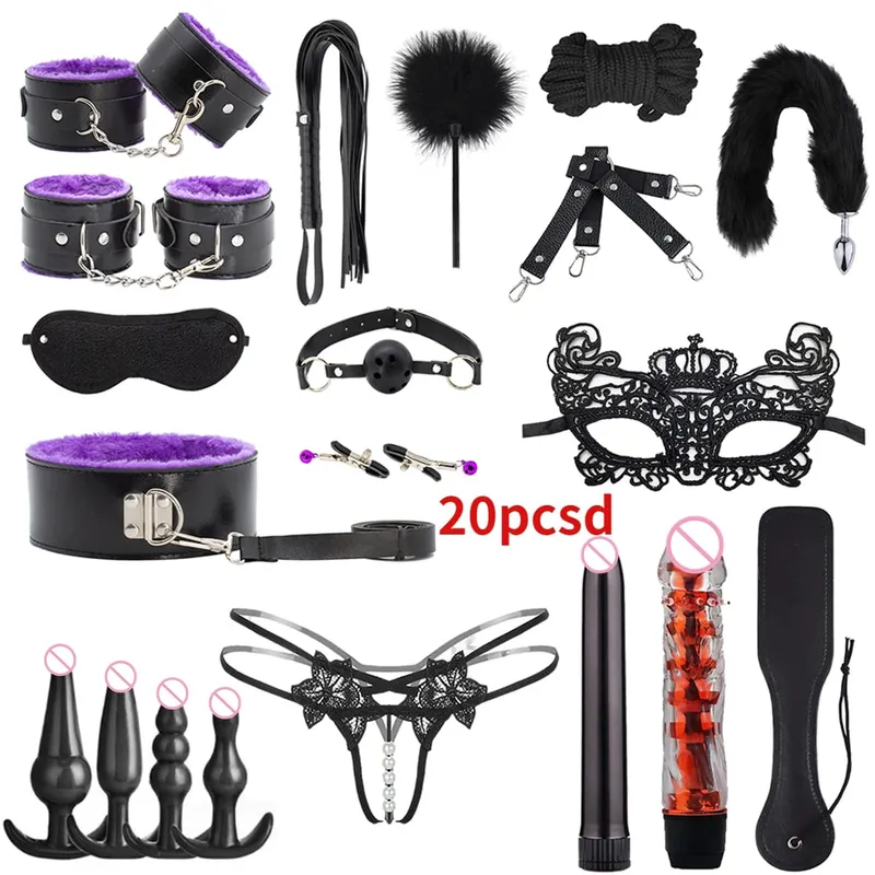 Sex toys for women BDSM sexual couples kit erotic accessories handcuffs for session Anal plug sex game Adult Sexy Toys sexyshop — image 14