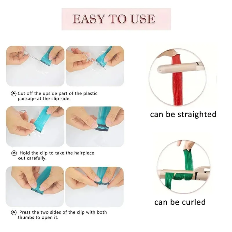 10 Chiếc Màu Tóc Kẹp Xoăn Lượn Sóng Nhiều Màu Sắc Nối Dài Cho Bé Gái Đảng Điểm Nổi Bật Tổng Hợp Kẹp Trong Bộ Tóc Giả — image 6