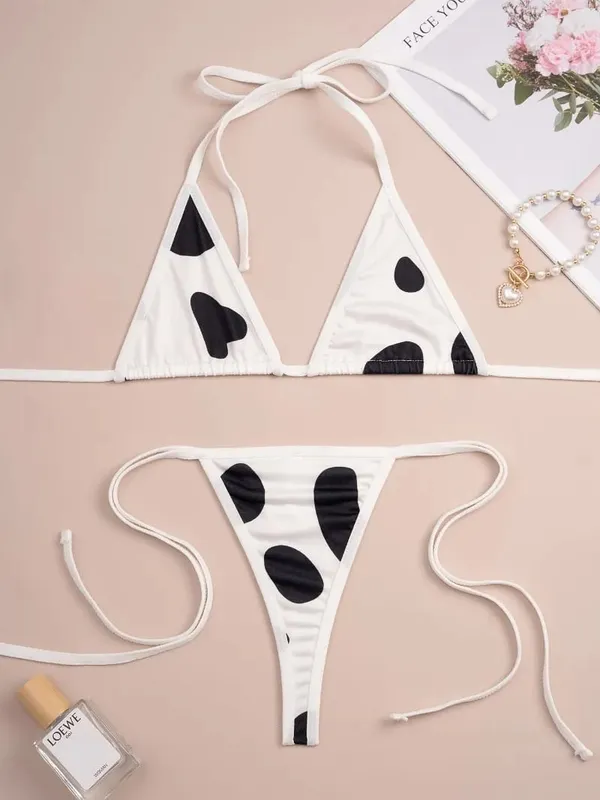 Sexy Underwear European and American Sexy Women's Lingerie Set - Pajama Set (2-piece) Micro Bikini Plus Size Lingerie
