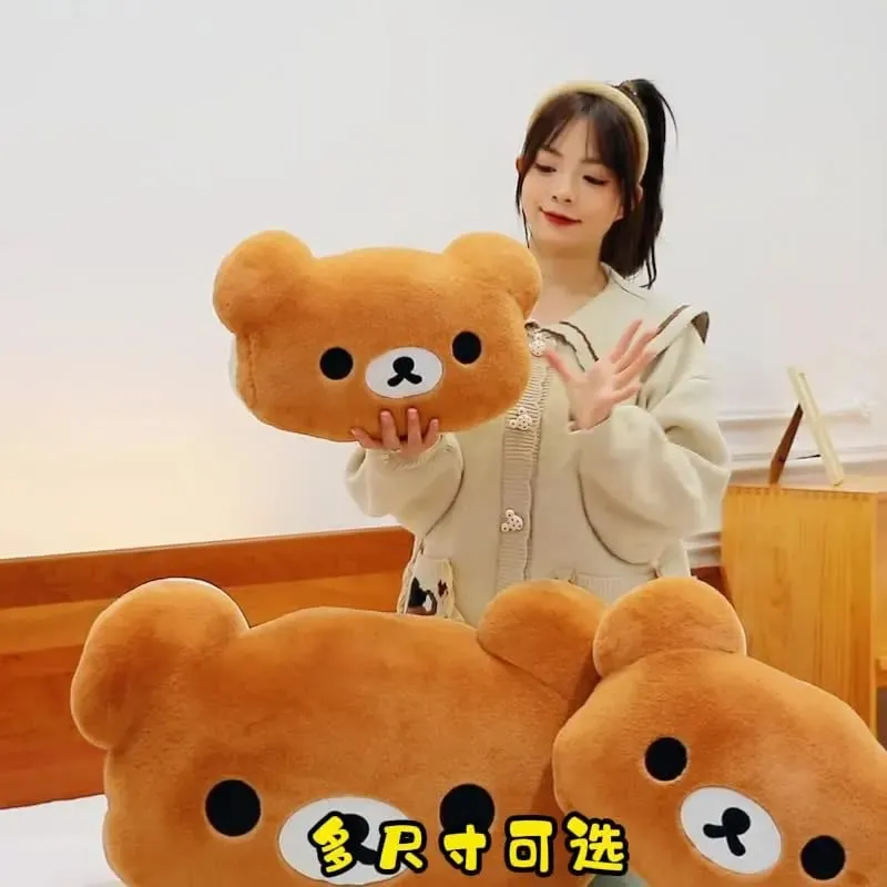 Best-Selling 40cm Kawaii Rilakkuma Plush Warm Hand Pillow Cartoon Bear Peluche Stuffed Toy Room Decorations Popular Gift — image 4