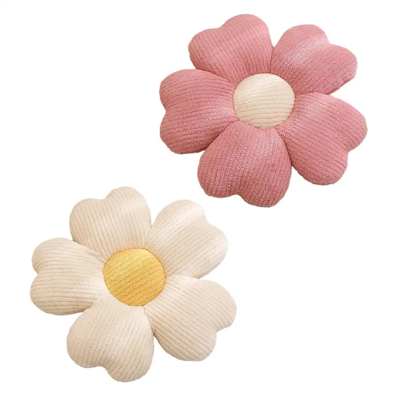 Petal Throw Pillow 40cm Colorful Flowers Plush Pillow Plant Petal Cushion Flower Pillow for Bed Sofa Stuffed Home Decor Gift