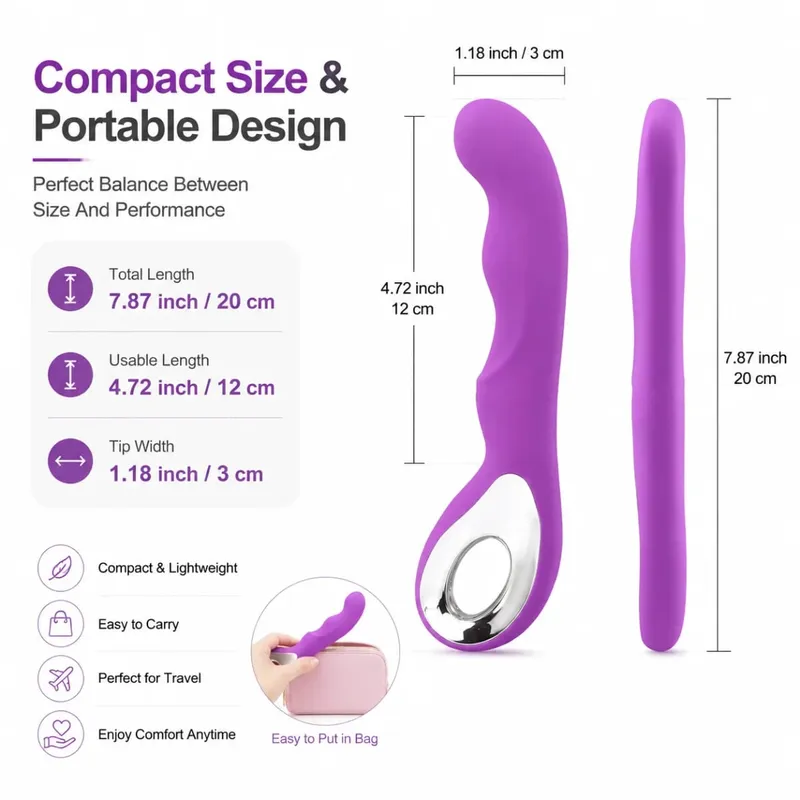 10 Speed G Spot Vibrator AV Magic Wand Massager Dildo Vibrators Dual Clitoris Stimulator Vaginal Massager Sex Toys for Woman 18+ — image 6