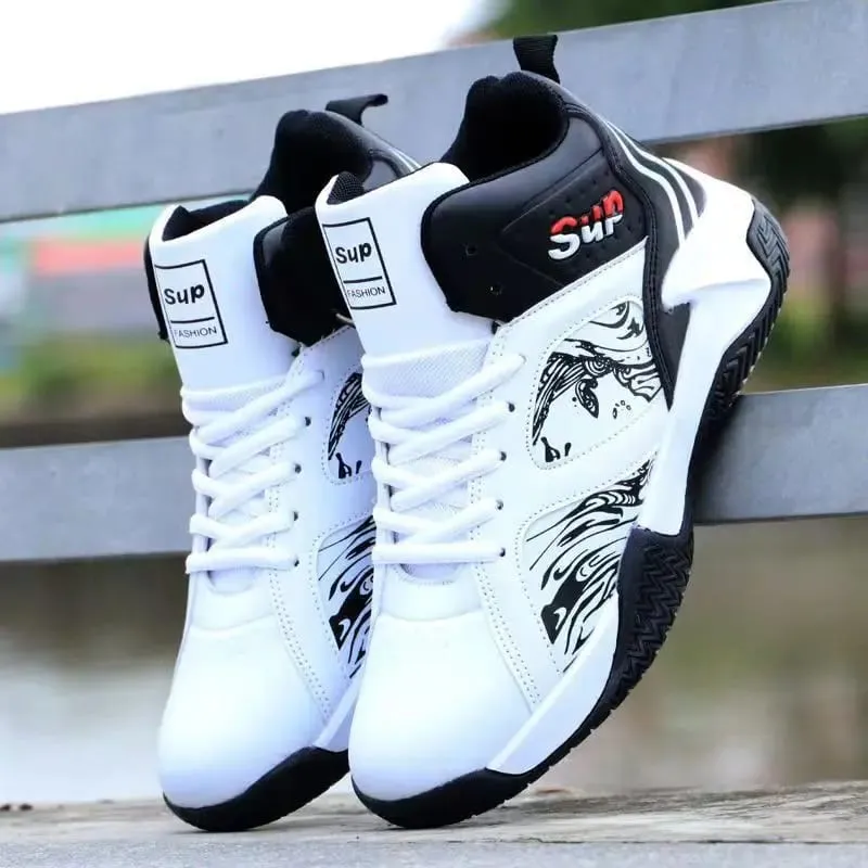 New Anti-Slip Men's Sneaker High Top Men's Basketball Shoes Luxury Comfortable Running Shoes Fashionable Versatile Casual Shoes — image 1