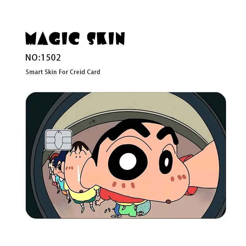 Anime Crayon Shin-Chan Matte Sticker Film Tape Skin for Credit Card Debit Card Cartoon Waterproof Stickers Small Chip Gifts Toys — image 5