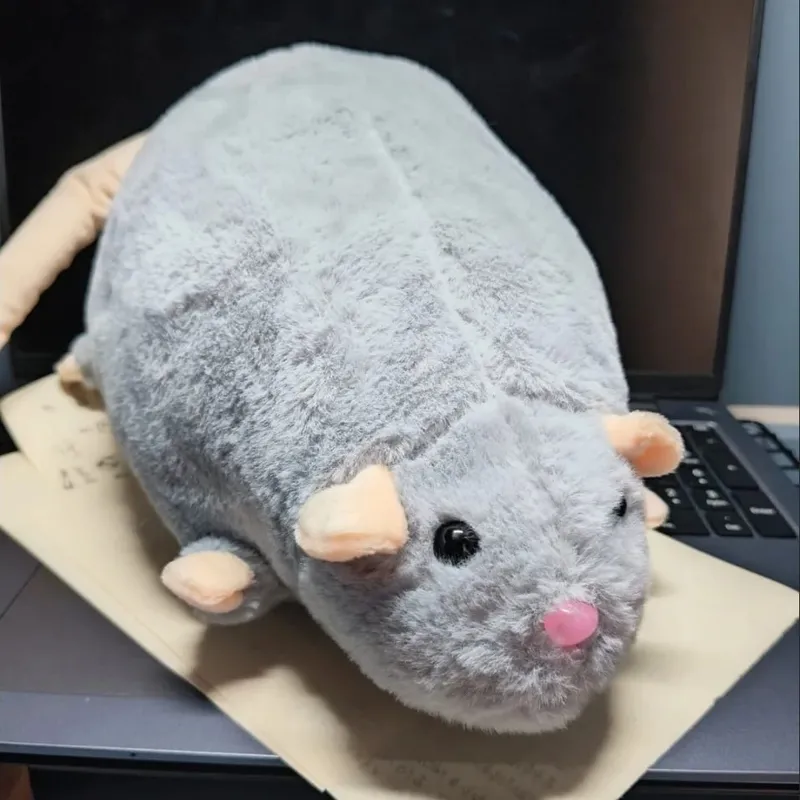 1Pcs 35/50/90cm Cartoon Flower Branch Rat Soft Oversized Animal Figure Cute Simulation Big Mouse Plush Toy Pillow Birthday Gift