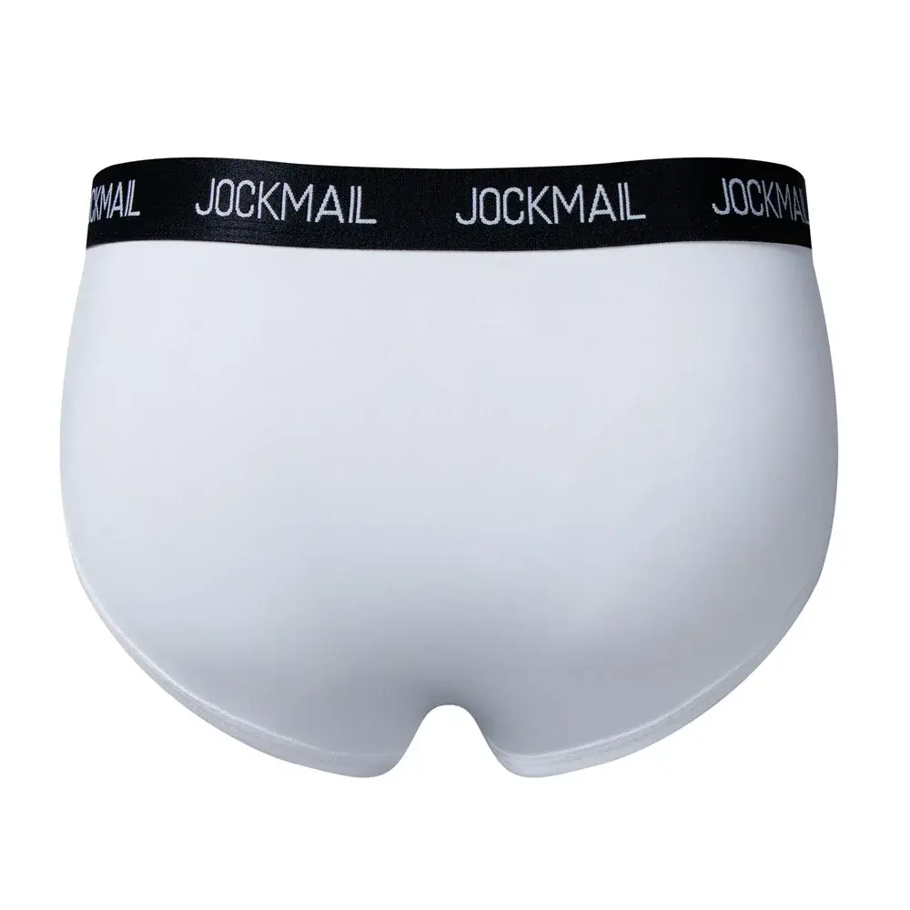 Jockmail Мужское нижнее белье с низкой талией Сексуальные спортивные дышащие летние трусы из ледяного шелка Большая сумка Нейлоновые однотонные мужские трусики — image 30