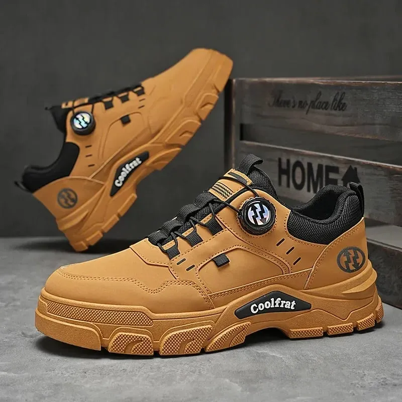 New Men's Shoes Low-top Rotating Buckle Sports Casual Trendy Outdoor Waterproof Work Shoes EVA Sole Rubber Zapatillas Hombre — image 2