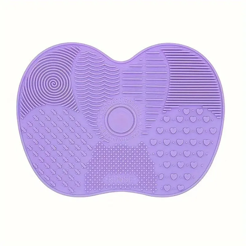 Silicone Apple-Shaped Makeup Brush Cleaning Mat With Suction Cup Deeply Cleans Makeup Brushes Making Brushes Fluffy And Soft — image 10