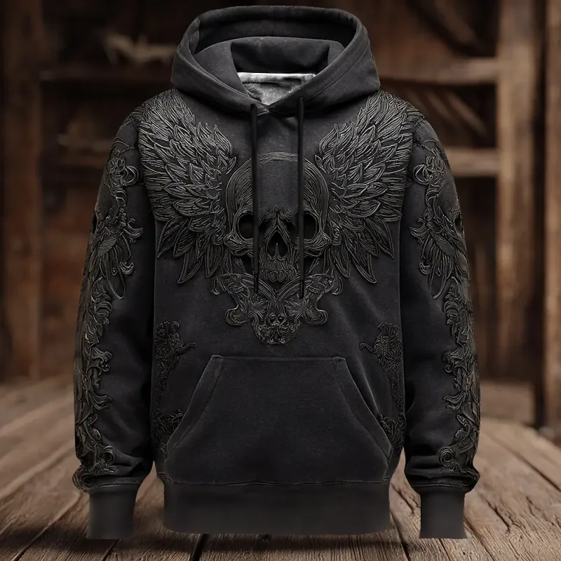 Halloween Men's 3D Bat Sweatshirt Punk Crew Neck 3D Print Club Streetwear Drawstring 3D Print Fall Winter Designer Hoodies